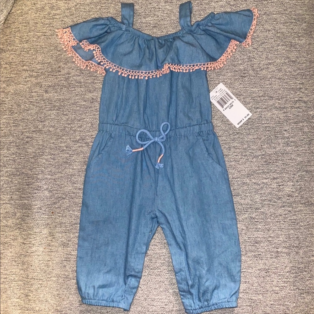 Jessica Simpson sz 12 months girls denim jumpsuit